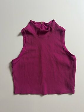 Athleta X Alicia Keys Ribbed Tank Top, Pink, Size L